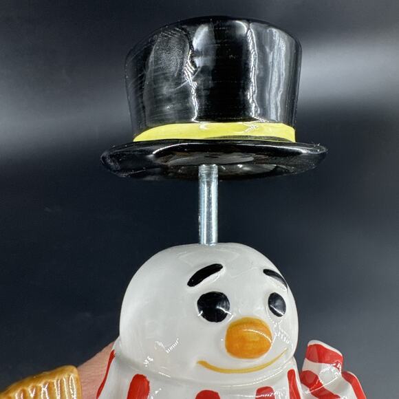 RARE Vintage Ebeling & Reuss Frosty The Snowman Music Box 1983 READ - Picture 12 of 13